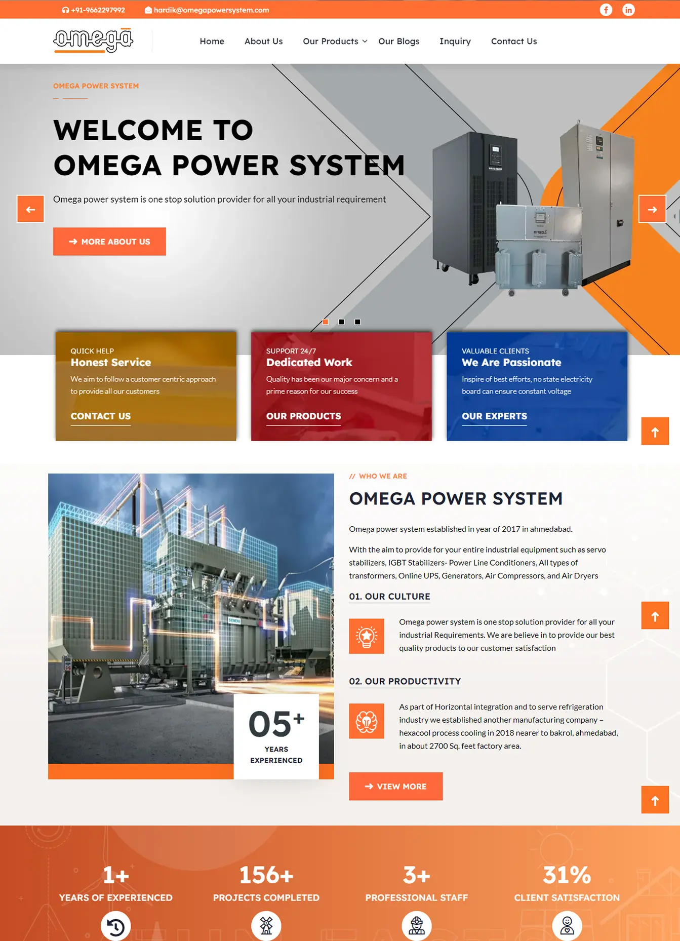 Omega Power - Portfolio Website